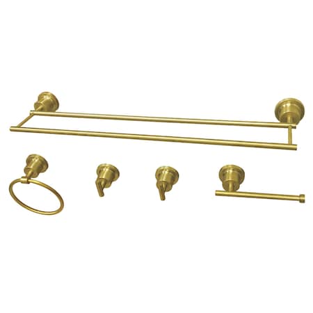 BAH821318478SB Concord 5-Piece Bathroom Accessory Set, Brushed Brass